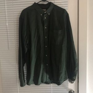 Green houndstooth flannel from England